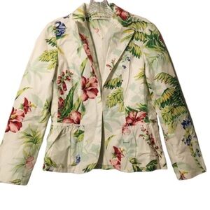 Tommy Hilfiger floral petite‎ blazer see msmts (S?)